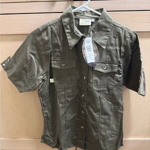 Olive Women's Button Down Shirt